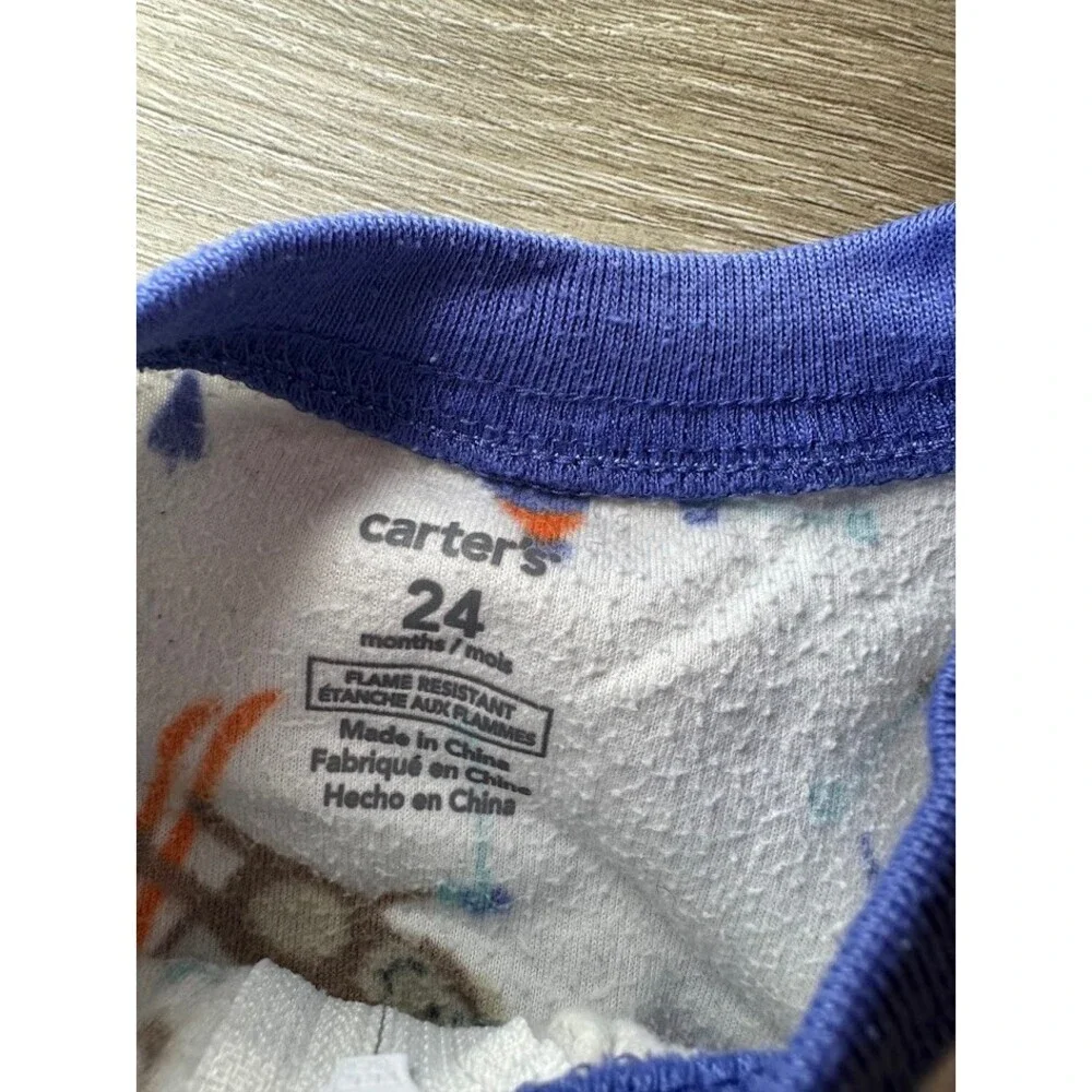 Carter’s Monkey Ski Footed Fleece Pajamas Sleeper 24M Winter Unisex